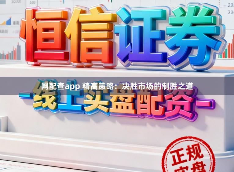 网配查app 精高策略：决胜市场的制胜之道